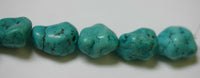 72.9g Blue Green Natural Spiderweb Turquoise Nuggets Bead Stones Gemstones 16"