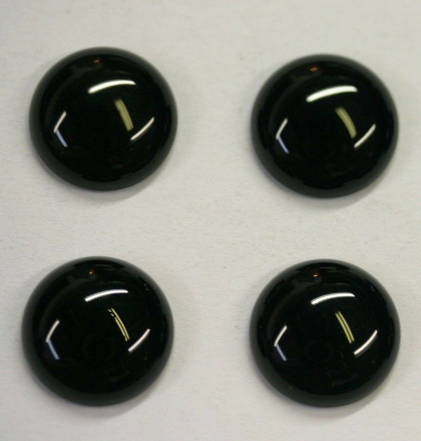 4pcs Natural Black Onyx Round Calibrated Cabochon 14mm 15mm 16mm 18mm Gemstones