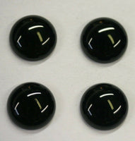 4pcs Natural Black Onyx Round Calibrated Cabochon 14mm 15mm 16mm 18mm Gemstones