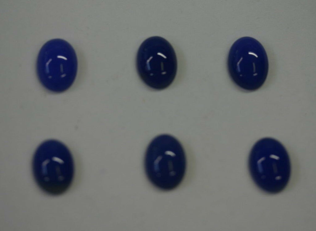 Lot of 10 Blue Onyx Oval flat back Cabochon High Quality 4x6 5x7 up to 8x10