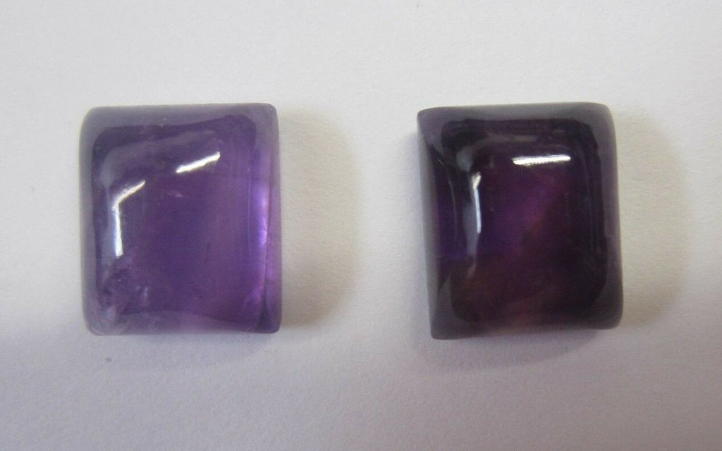 African Amethyst Rectangle flat back Cabochon High Quality 8x10mm 9x11mm 10x12mm
