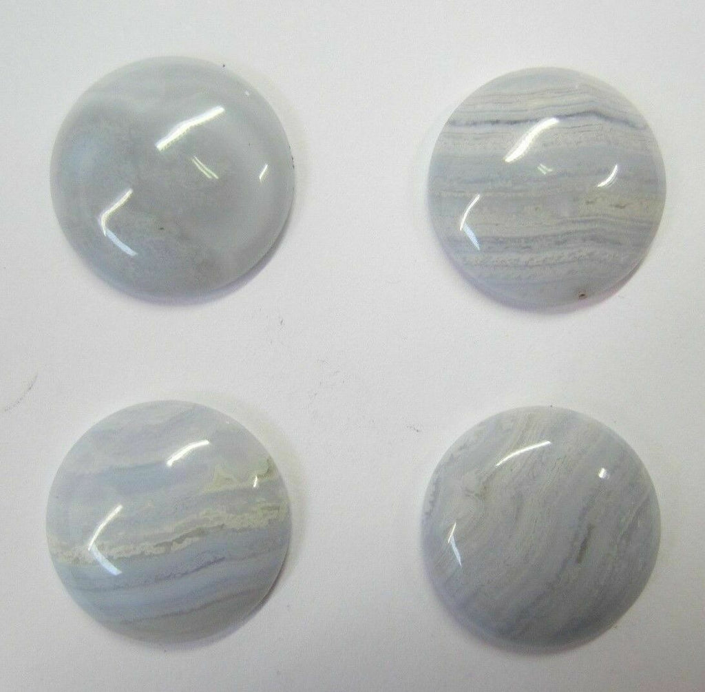 12mm Natural Blue Lace Agate Calibrated Round Cabochon Cab Gemstones Gems