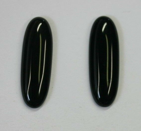 4pcs Black Onyx Long Oval Cabochons 5x15 6x12 6x18 6x22 Jewelry Gemstones Cabs