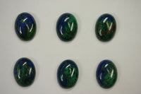 4pcs Natural Azurite Malachite Calibrated Oval Cabochon 4x6 5x7 6x8 7x9 Gemstone
