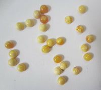 2pcs 5mm Natural Round Butterscotch Amber Cabochon High Quality Gemstones RARE
