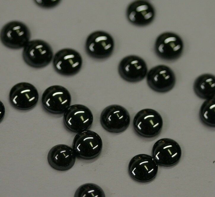 10pcs Hematite Round Calibrated Cabochon 3mm 4mm 5mm 6mm 7mm 8mm 10mm 12mm Gems