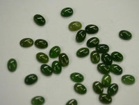 4pcs 6x8mm Natural British Columbia BC Nephrite Jade Cabochon Gemstones Cab Gems