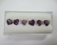 2pcs Natural Amethyst Heart Cut Faceted Gems 7mm 8mm Gemstones Jewelry