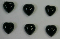 4pcs 12mm Natural Black Onyx Calibrated Heart Cabochon Gemstones Gems Jewelry