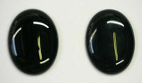 15x20mm Natural Black Onyx Calibrated Oval Cabochon Gemstones Gems Jewelry