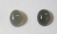 2pcs Natural Grey Gray Moonstone Oval Cabochon High Quality Gemstones 8x10mm