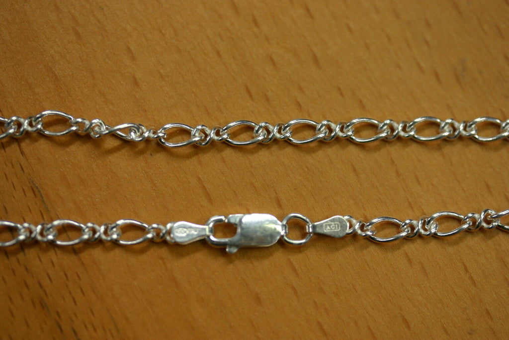 3.8mm Solid 925 Sterling Silver Figure 8 Chains Necklace Made in Italy