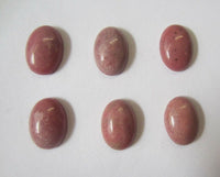 6pcs Rhodonite Calibrated Oval Cabochon 10x12 10x14 12x16 13x18 15x20 Gemstones