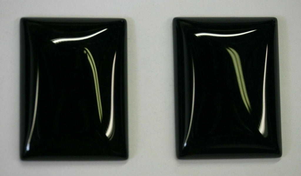 4pcs 10x12mm Natural Black Onyx Calibrated Rectangle Cabochon Gemstones Cab