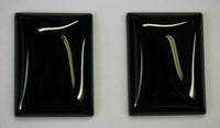 4pcs 10x12mm Natural Black Onyx Calibrated Rectangle Cabochon Gemstones Cab