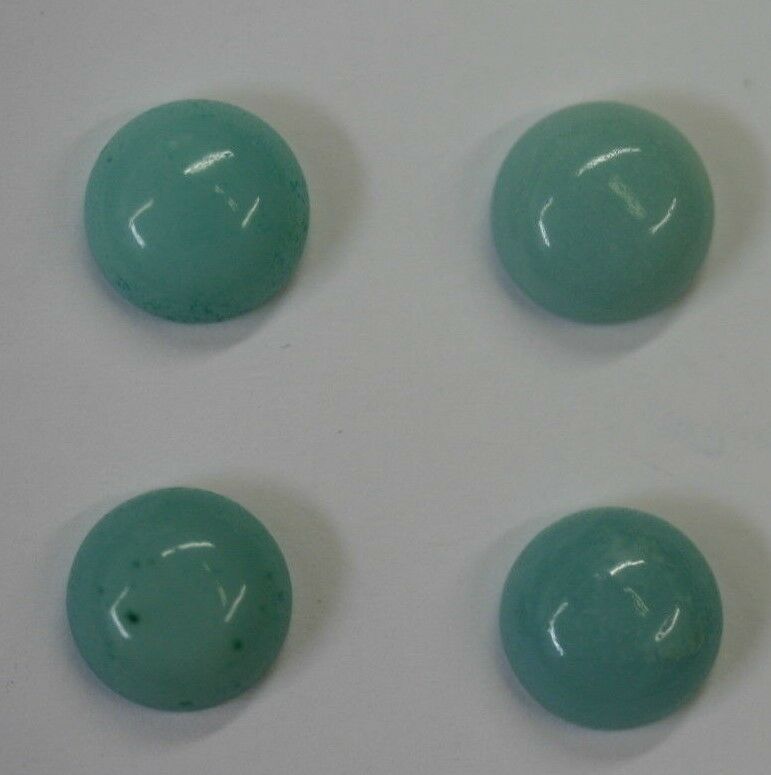 2pcs Natural Amazonite Round Calibrated Cabochon Gemstones 8mm 10mm Jewelry Gems