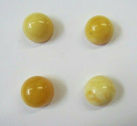 2pcs 7mm Natural Round Butterscotch Amber Cabochon High Quality Gemstones RARE