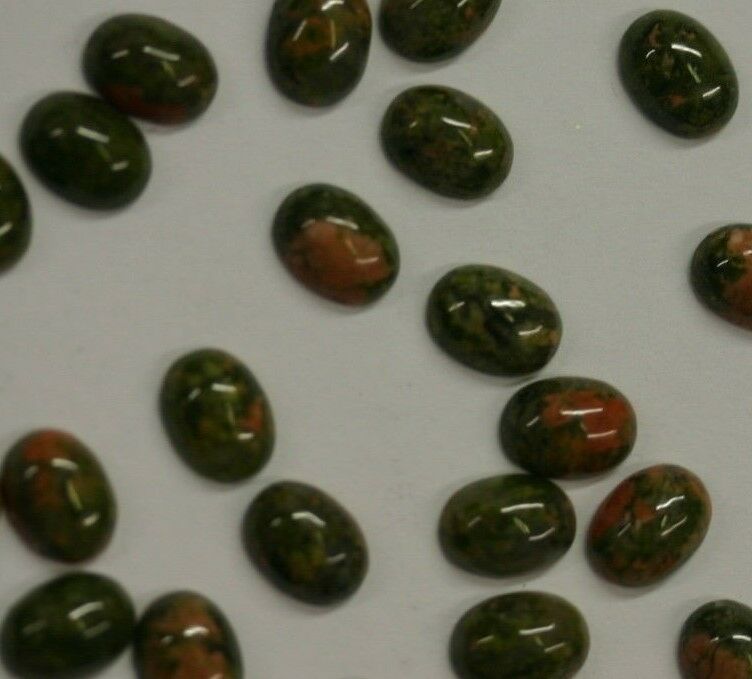 10pcs Unakite Oval Cabochon High Quality 4x6 5x7 6x8 7x9 8x10 10x12 Gemstones
