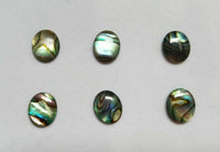 10pcs 10x14mm Natural Paua Shell Abalone Calibrated Oval Cabochon Gems Jewelry