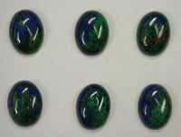 2pcs Natural Azurite Malachite Calibrated Oval Cabochon 8x10 10x12 10x14 Gems
