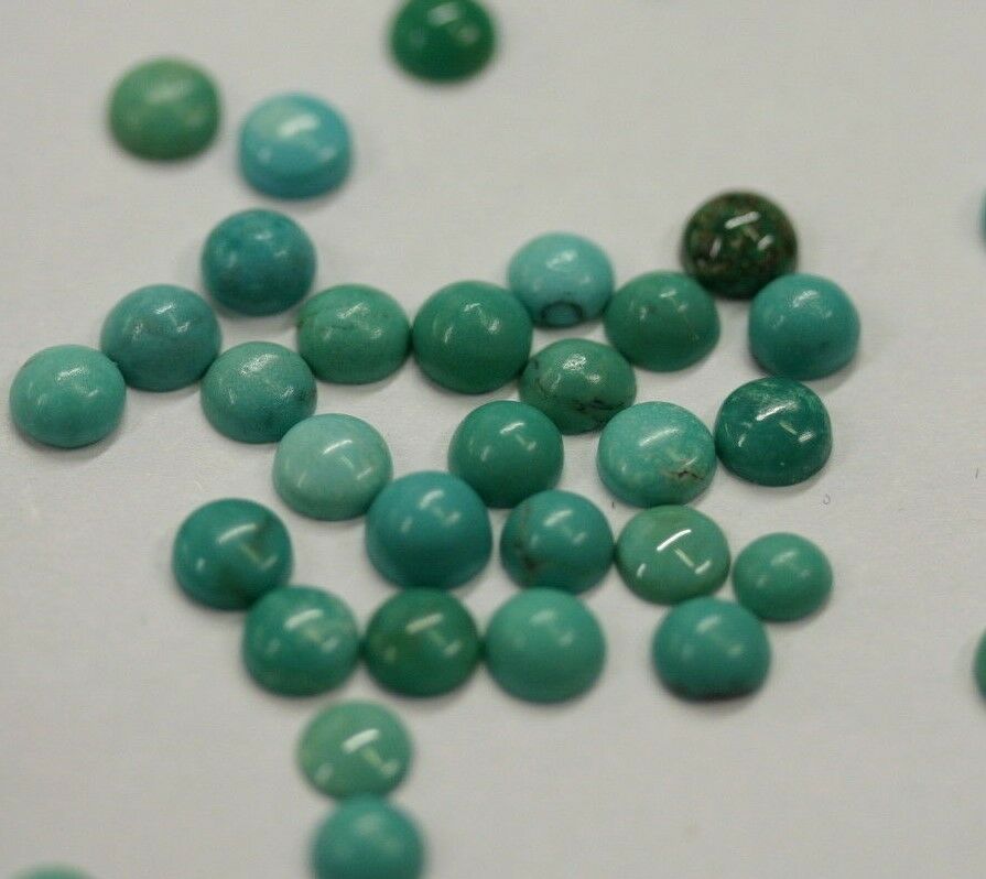 2pcs Natural Chinese Turquoise Round Cabochon 4mm 5mm 6mm 7mm 8mm 10mm Gemstones