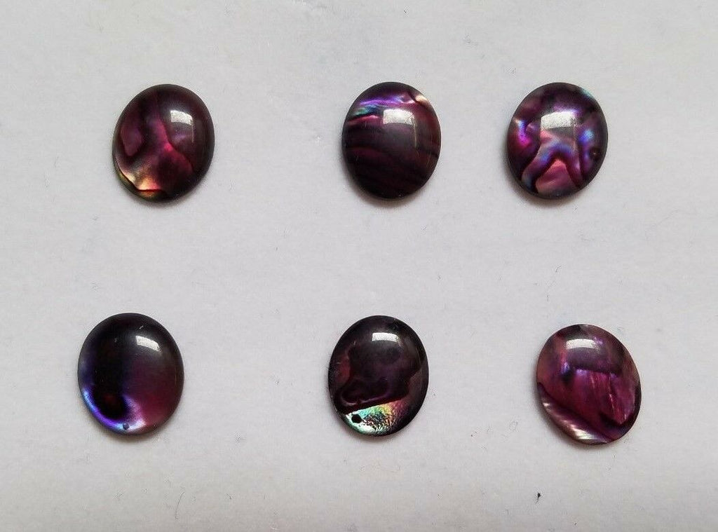 Lot of 6 Purple Paua Shell Oval Cabochon High Quality 12x16 13x18 15x20 sizes
