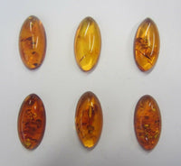 Natural Amber Long Oval Cabochon High Quality Gemstones 10x20mm Jewelry Making