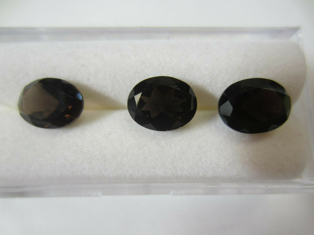 5pcs 7x9mm Natural Smoky Quartz Oval Faceted Gemstones Gems FREE Gem Jar Jewelry