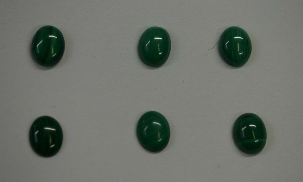 Lot of 4 Malachite Oval Cabochon High Quality Calibrated 3x5 4x6 5x7 up to 8x10