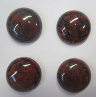 2pcs 20mm Mahogany Obsidian Round High Quality Calibrated Cabochon Gemstones