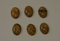 Lot of 6 Picture Jasper Oval Cabochon High Quality 12x16 13x18 15x20 18x25