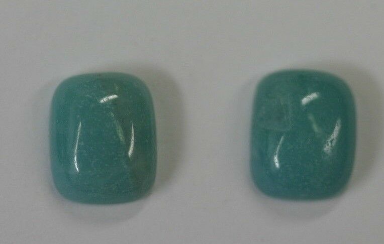 2pcs Natural Amazonite Rectangle Cushion Cabochon Gemstones 8x10mm Jewelry Gems