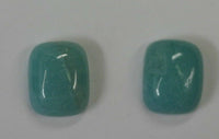 2pcs Natural Amazonite Rectangle Cushion Cabochon Gemstones 8x10mm Jewelry Gems