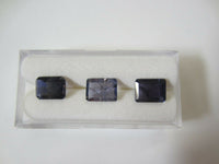 2pcs 7x9mm Natural Purple Iolite Rectangle Faceted Gemstones Gems FREE Gem Jar
