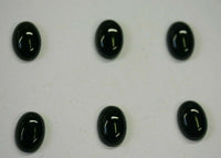 10pcs 12x16mm Natural Black Onyx Calibrated Oval Cabochon Gemstones Gems Jewelry