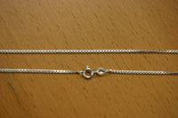 1.4mm Solid .925 Sterling Silver Box Chain Made in Italy 16" 18" 20" 22" 24" 30"
