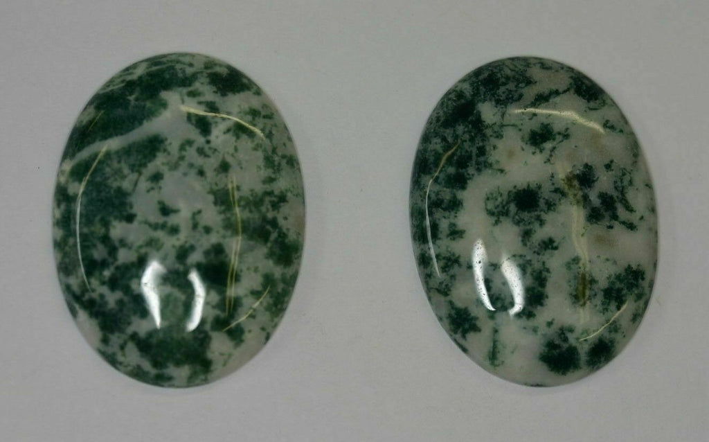 18x25mm Natural Tree Agate Calibrated Oval Cabochon Gemstones Gems Cab Jewelry