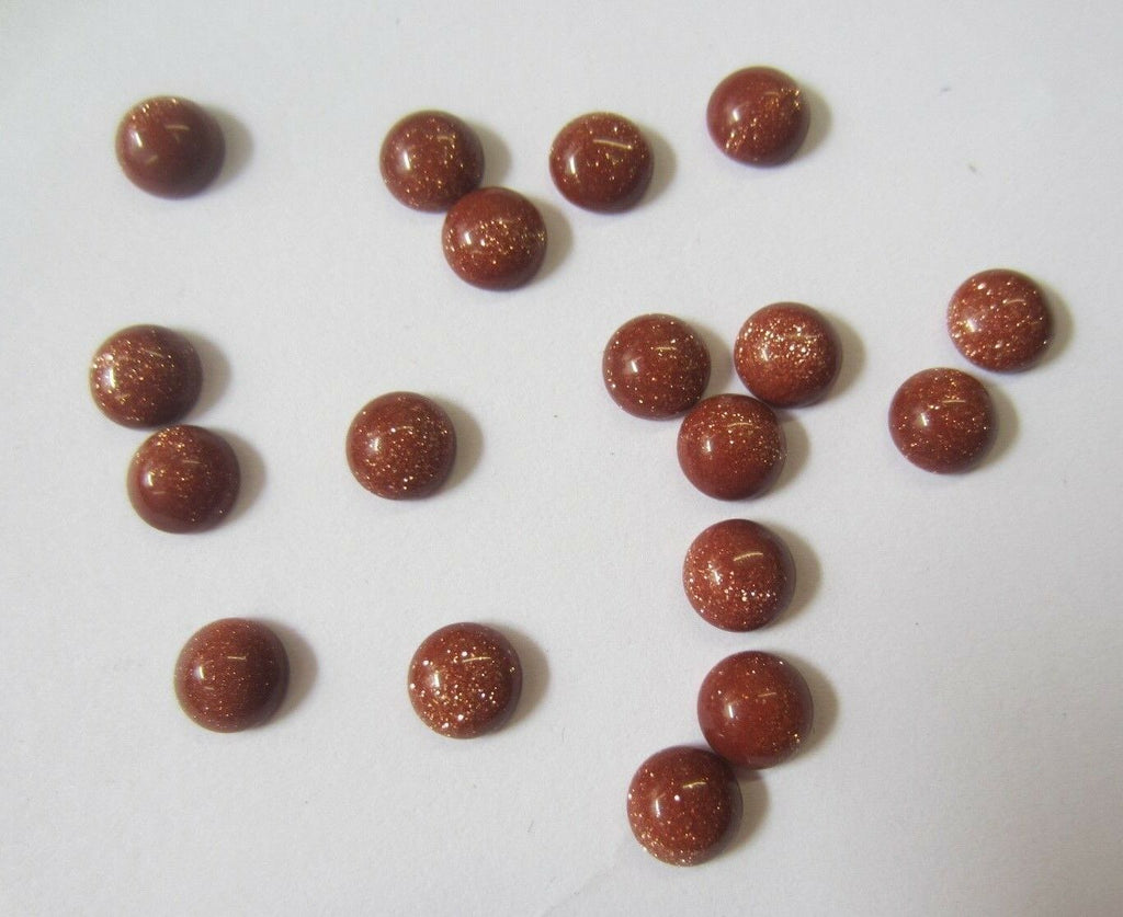 10pcs Goldstone Round Cabochon High Quality 4mm 6mm Calibrated Gemstones Jewelry