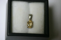7x5 5x7 Faceted Oval Citrine Sterling Silver Pendant FREE Sterling Silver Chain
