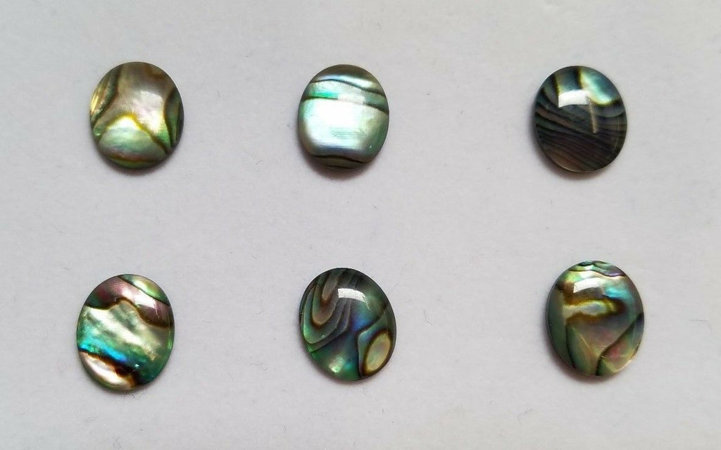 Lot of 6 Paua Shell Abalone Oval Cabochon High Quality 12x16 13x18 15x20 sizes