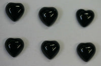 4pcs Black Onyx Heart Calibrated Cabochon 8mm 10mm 12mm Gemstones Jewelry Cabs