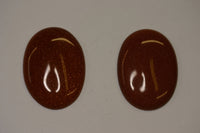 Lot of 2 Goldstone Oval Cabochon High Quality 12x16 13x18 15x20