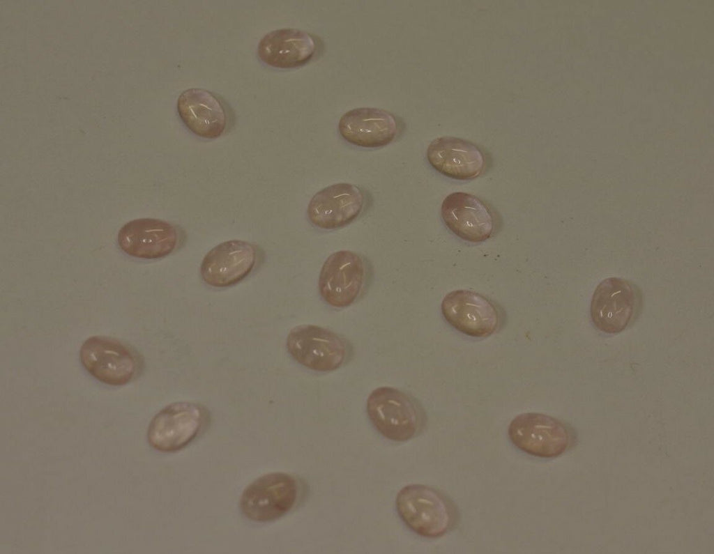 Lot of 10 Rose Quartz Oval flat back Cabochon High Quality 4x6 5x7 up to 13x18