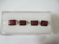 5pcs Natural Red Garnet Octagon Faceted Gemstones 4x6mm 5x7mm 6x8mm Jewelry Gems