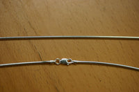 1.9mm Solid 925 Sterling Silver Round Snake Necklace Made in Italy Lobster Claw