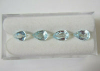 2pcs Natural Sky Blue Topaz Pear Cut Faceted Gemstones 5x8mm 6x9mm Jewelry