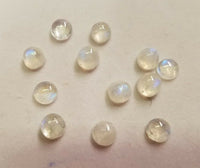 Rainbow Moonstone Round flat back Cabochon High Quality 6mm 9mm 10mm sizes