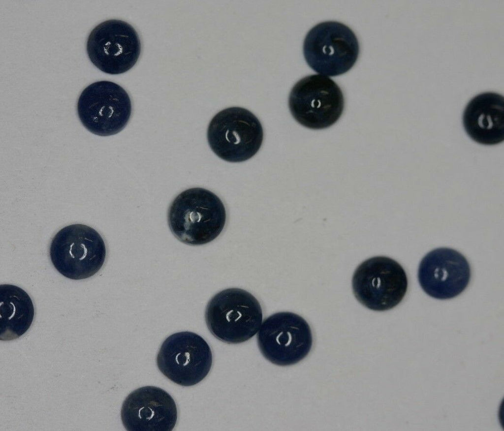 Lot of 10 Sodalite Round Calibrated Cabochon High Quality 4mm 5mm Gemstones