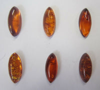 Natural Amber Marquise Cabochon High Quality Gemstones 7x14mm Jewelry Making
