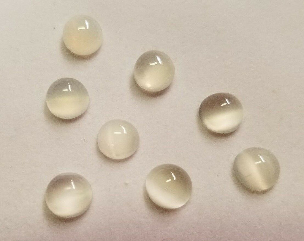 Moonstone Round flat back Cabochon High Quality 5mm 6mm 7mm 8mm sizes